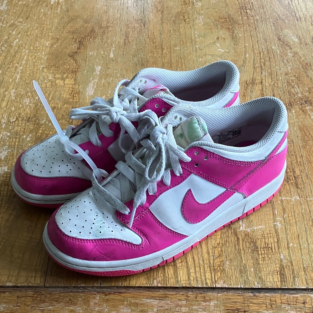 Nike Fuchsia and White Low-Top Sneakers
